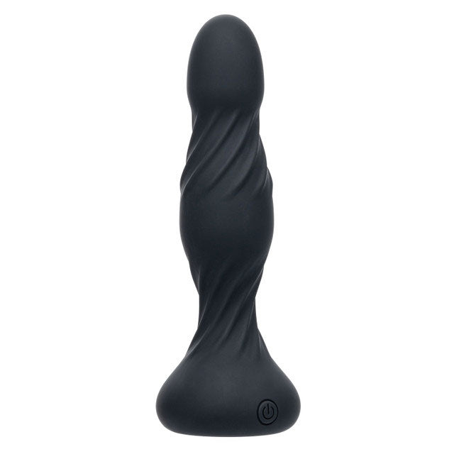Deep Swirl Black 4.5" Anal Vibrator with Textured Swirling Ridges > Anal Range > Anal Probes