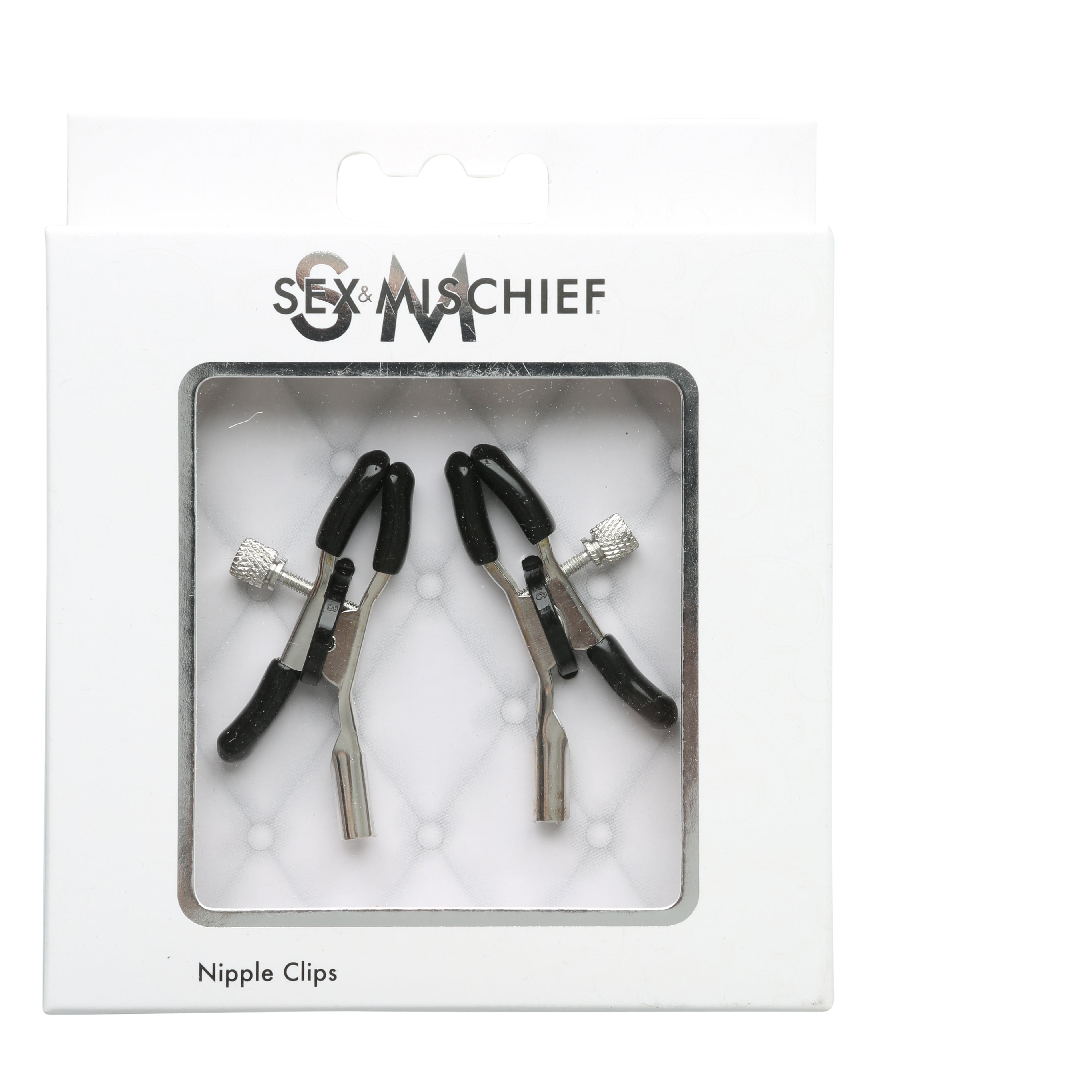 Sex and Mischief Nipple Clips with Adjustable Features and Rubber-Tipped Comfort Nipple Stimulators