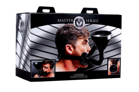 Latrine Extreme Funnel Gag Adjustable Bondage Mouth Restraint Gags