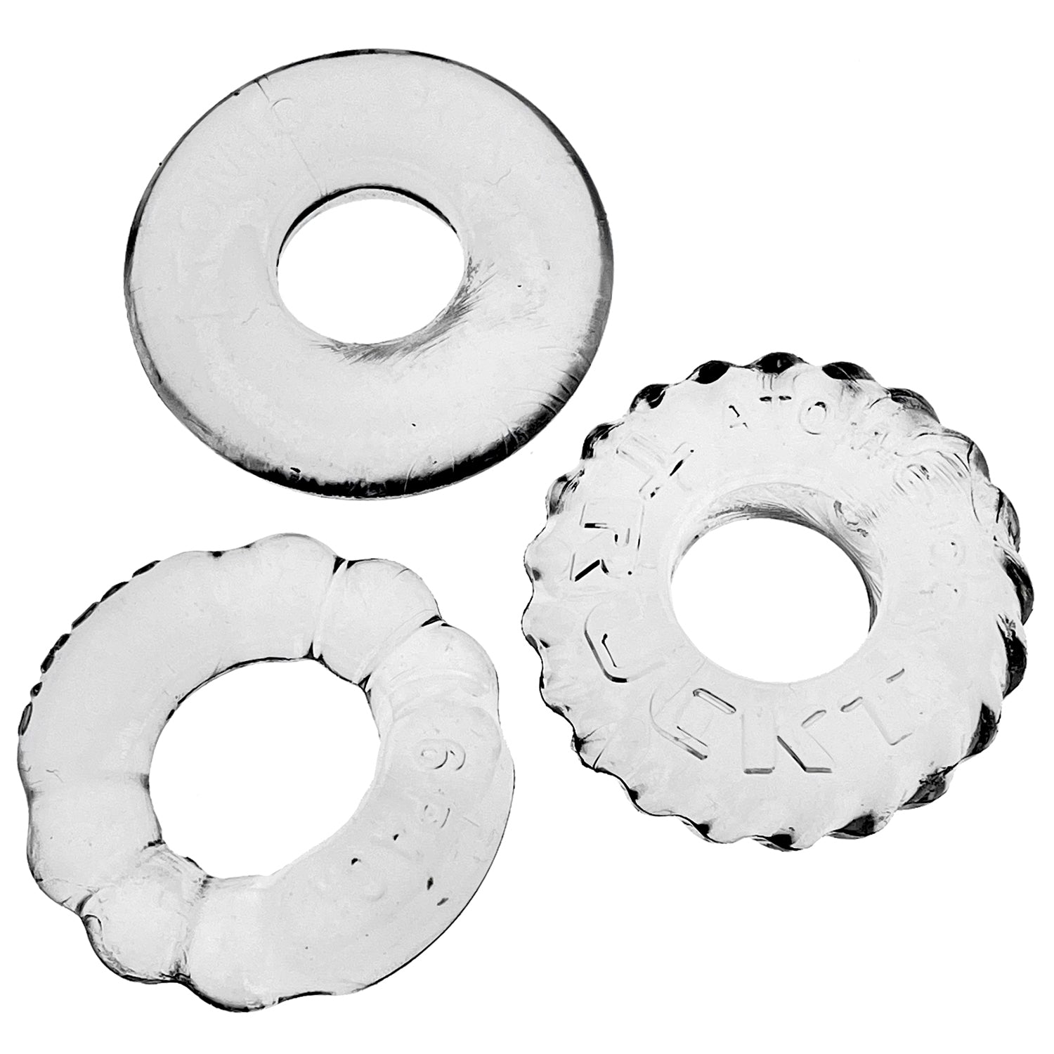 Oxballs Bonemaker (Black) Cockring 3 Pack – Durable Cockring Set > Cock Ring > Sets