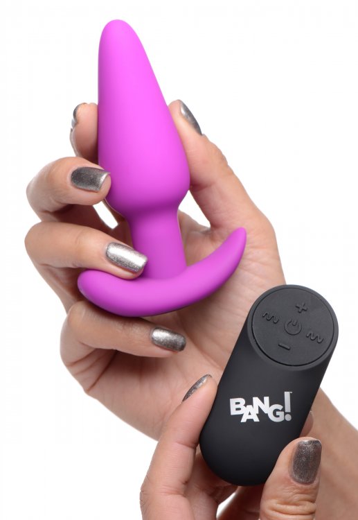 Remote Control 21x Silicone Butt Plug Vibrator Pink Toy > Anal Range > Vibrating Butt Plugs