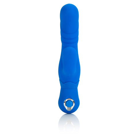 Posh Blue Silicone Thumper Dual Massager with 3 Speeds VIBRATORS-RABBIT