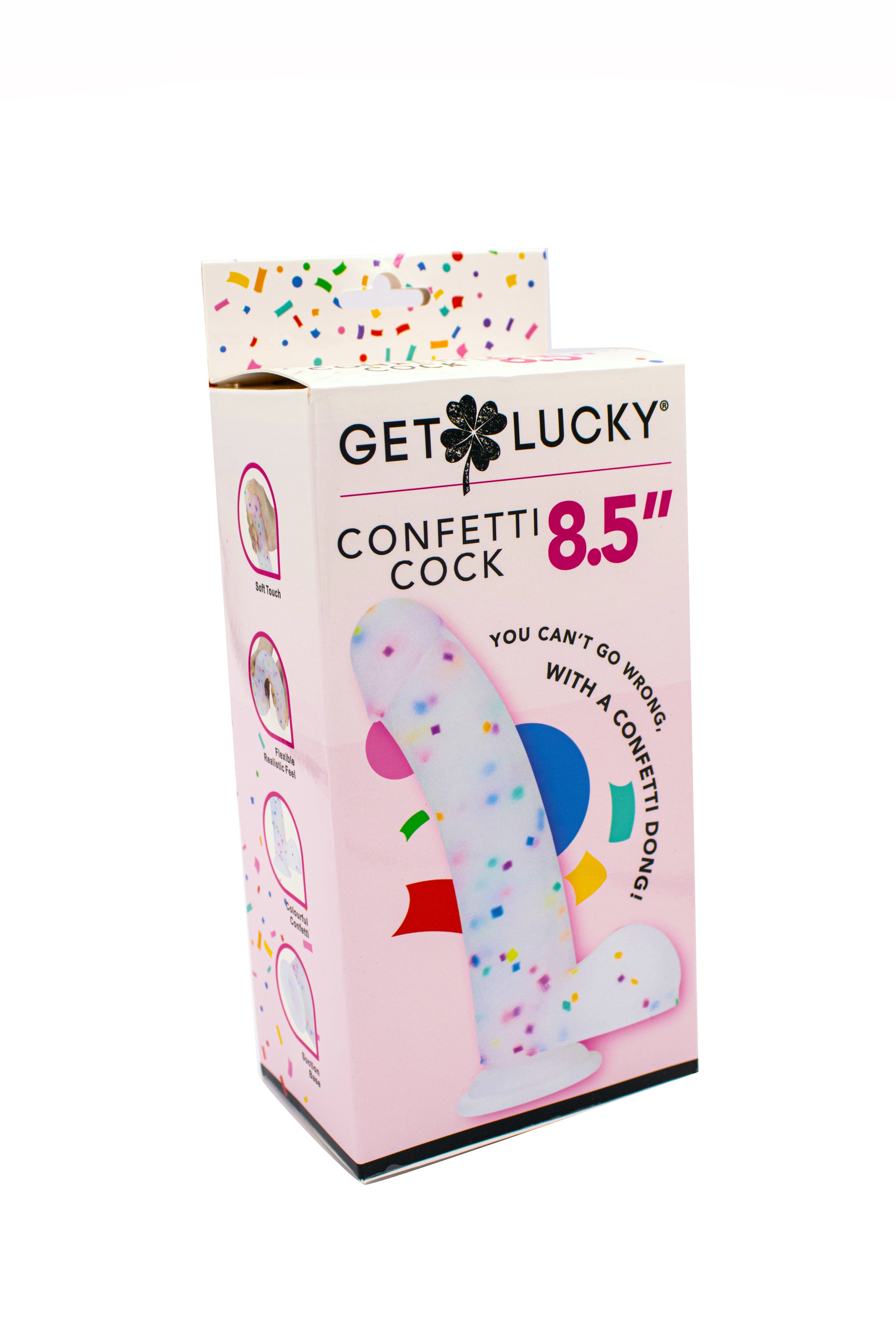 Get Lucky Confetti Bendable Dildo 8.5 Inch Silicone Toy > Dildos > Realistic Dildos