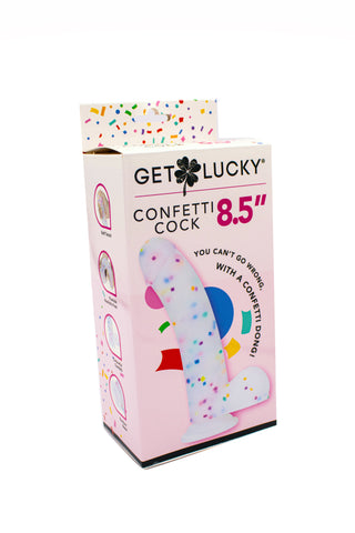 Get Lucky Confetti Bendable Dildo 8.5 Inch Silicone Toy DONGS