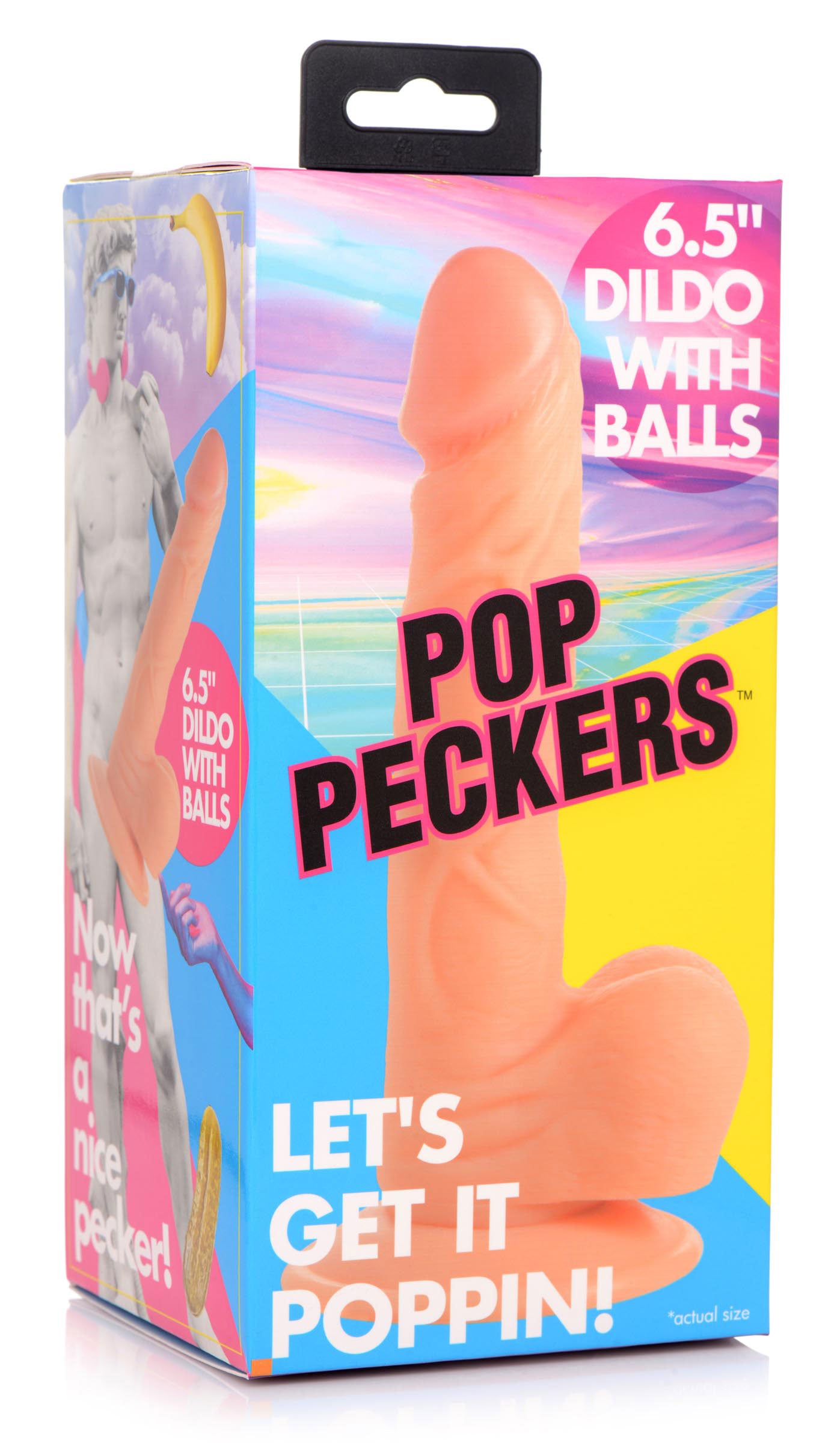Pop Pecker 6.5 Inch Realistic Dildo with Balls and Suction Base Dongs Realistic