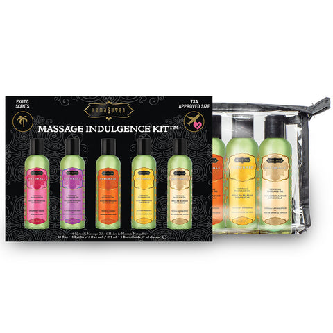 Kama Sutra Massage Indulgence Kit with Five Scented Oils Massage Oil