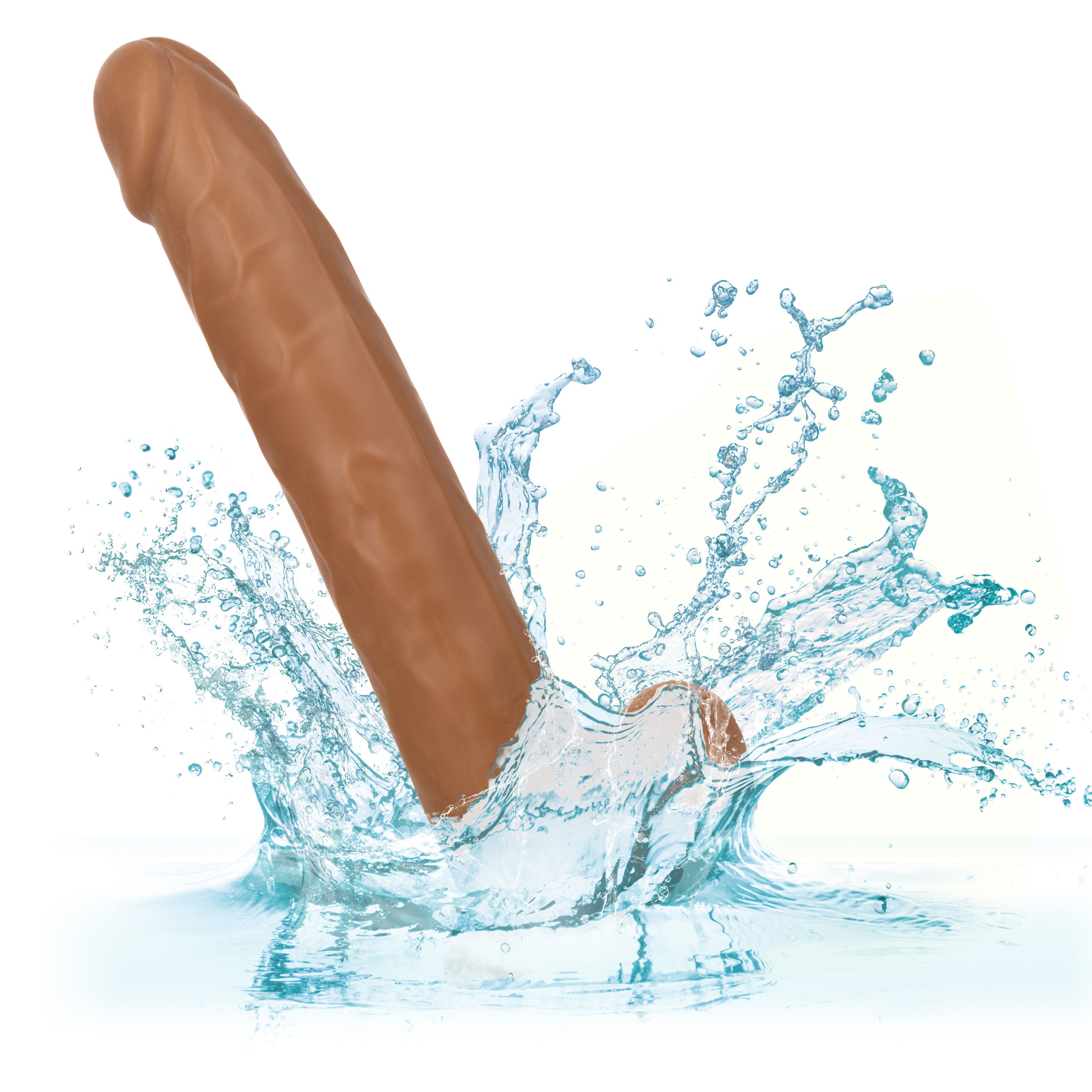 Size Queen 8 Inch Realistic Dong in Ivory for Adult Pleasure Brown Dongs Realistic