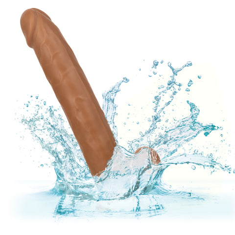 Size Queen 8 Inch Realistic Dong in Ivory for Adult Pleasure Brown Dongs Realistic