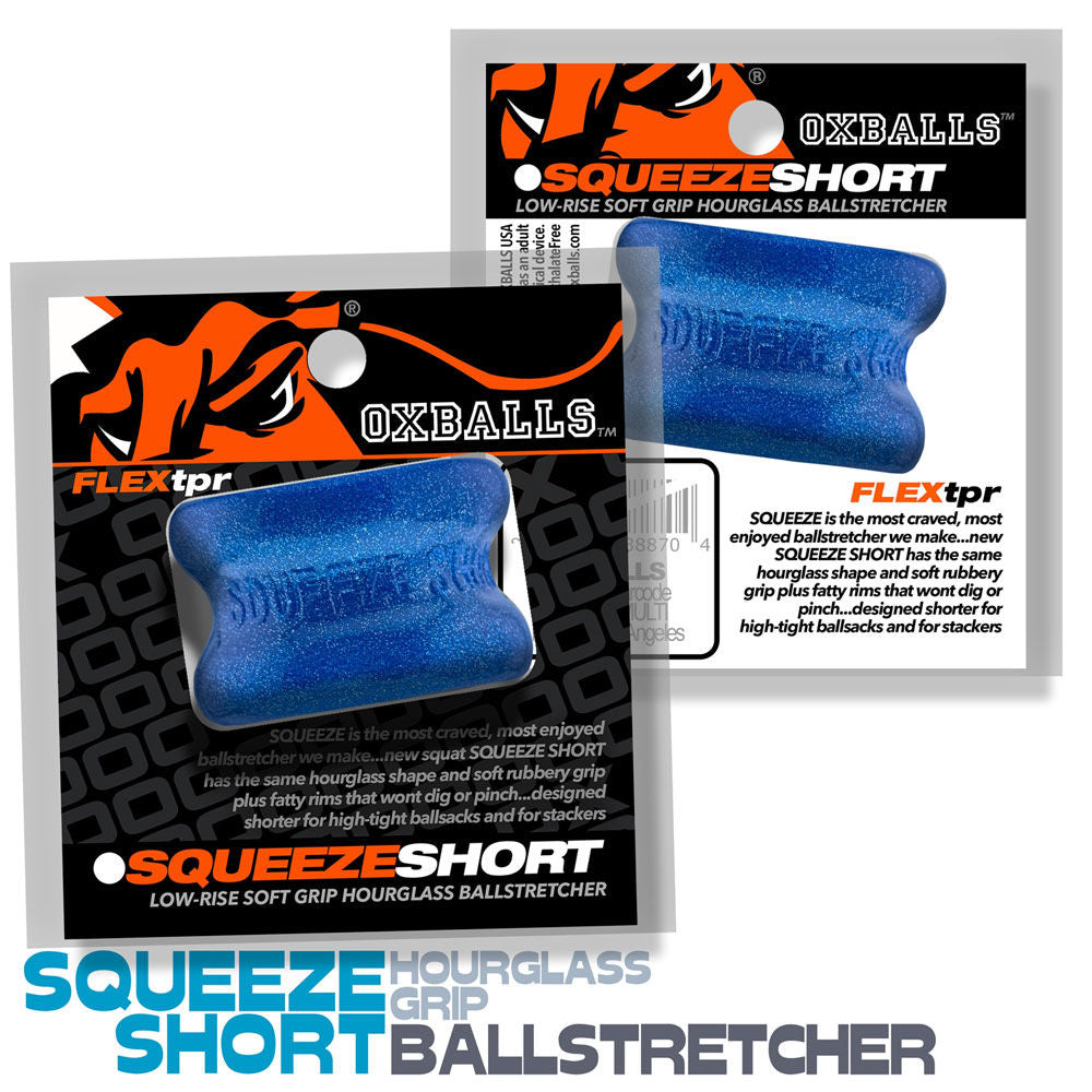 Squeeze Short (Black) – Rubber Ballstretcher Blue > Sex Toys For Men > Ball Stretchers