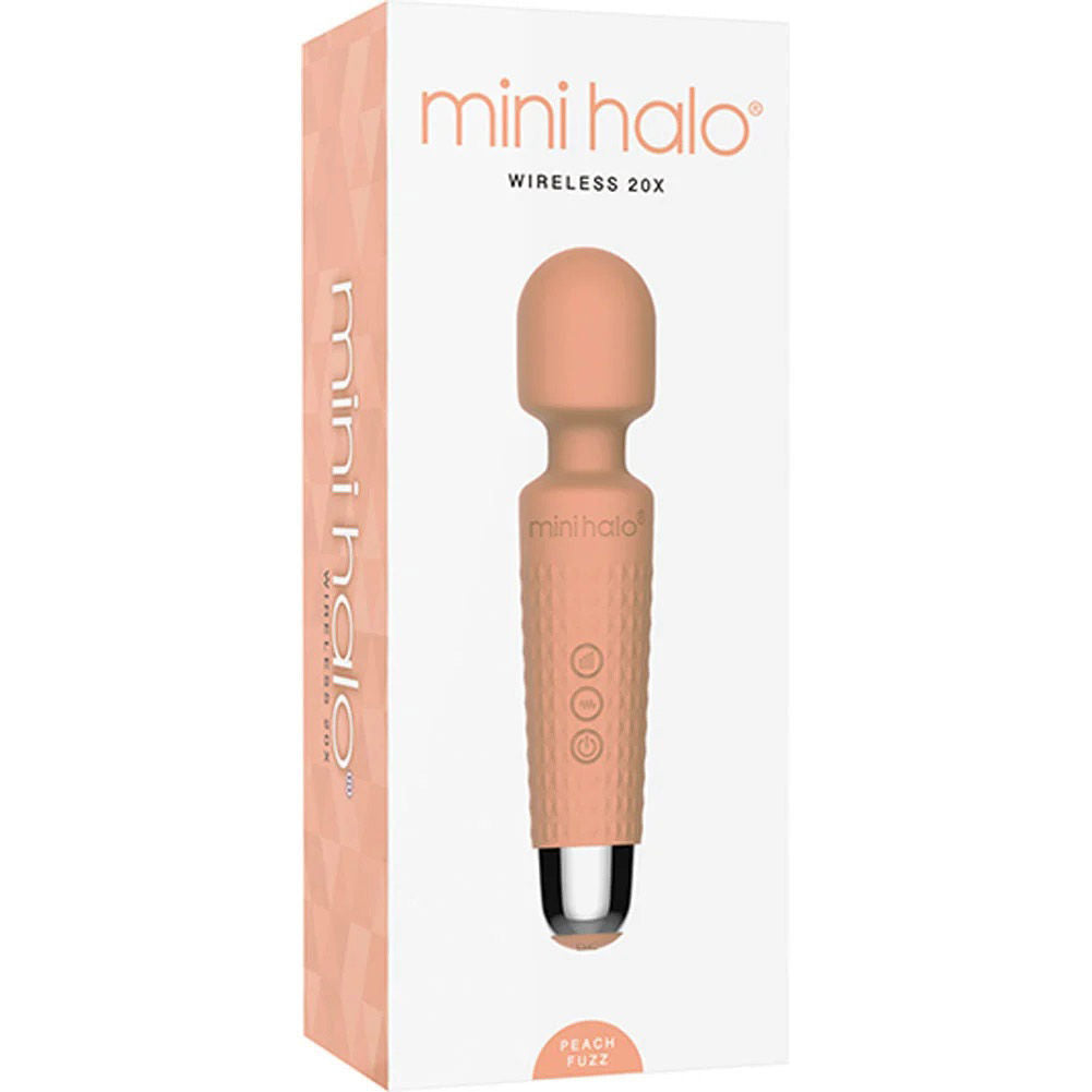 Mini Halo Peach Fuzz Wireless Wand Massager Rechargeable Electric Massager
