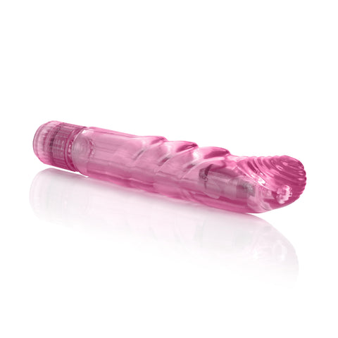 CalExotics Slim Softee Pink Multi-Speed Ribbed G-Spot Massager Vibrators - G Spot