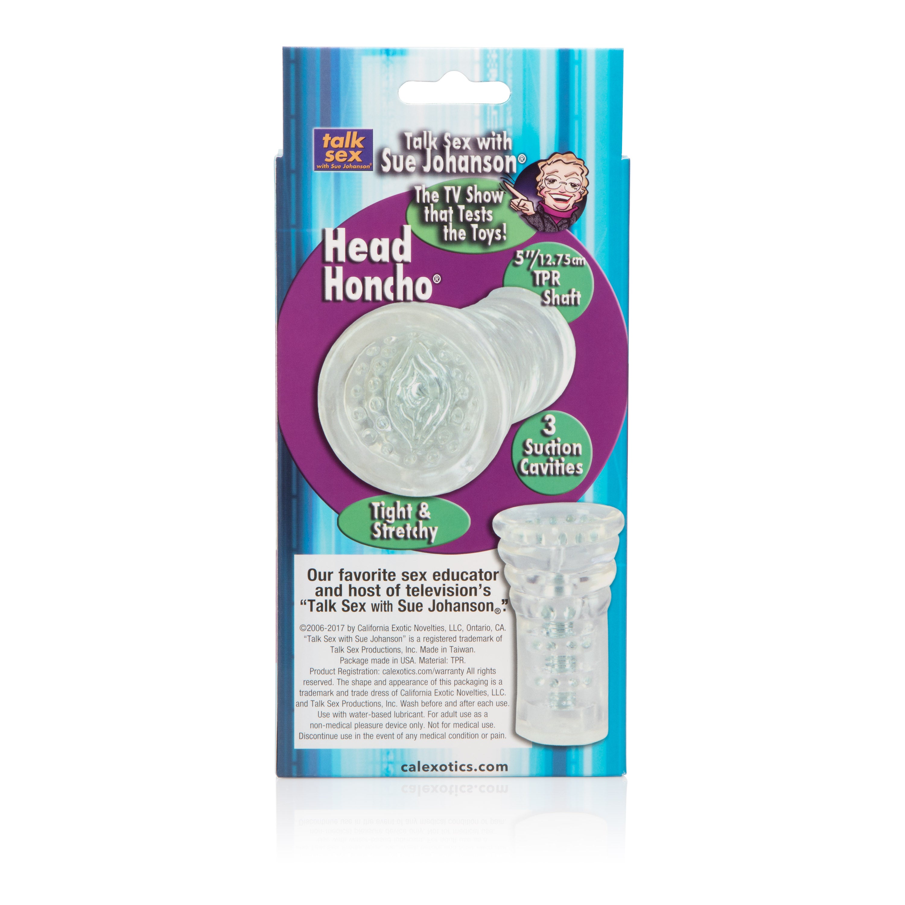 Sue Johanson Head Honcho Male Masturbator with Suction Chambers > Sex Toys For Men > Masturbators > Manual