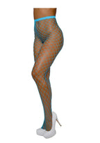 Fence Net Pantyhose – Nylon Spandex Pantyhose Blue One Size > Clothes > Hosiery > Pantyhose & Tights
