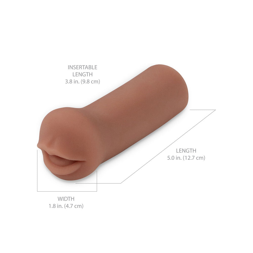 Pipedream Extreme Toyz Coed Cocksucker Brown Mouth Stroker > Sex Toys For Men > Masturbators > Manual