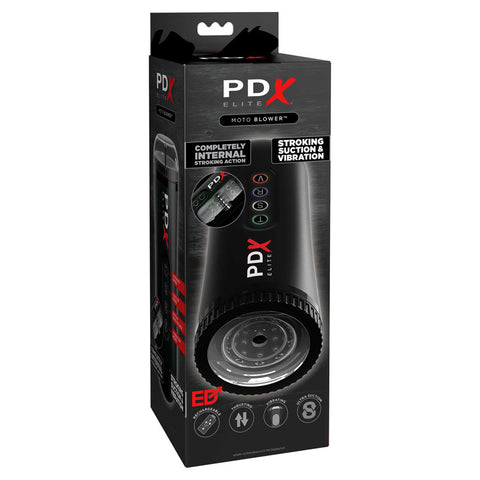 Pipedream Extreme Toyz Elite Moto Blower Black Powered Masturbator Black Strokers - Auto