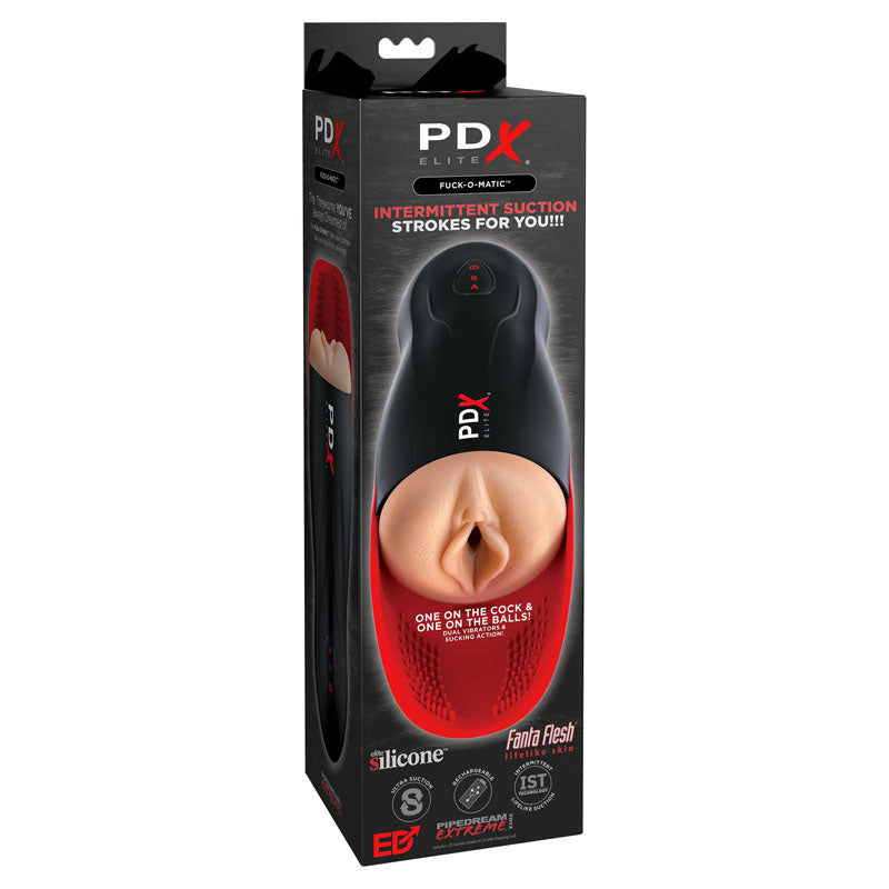 Pipedream Extreme Toys Elite Fuck-O-Matic USB Rechargeable Sucking Masturbator Strokers - Auto