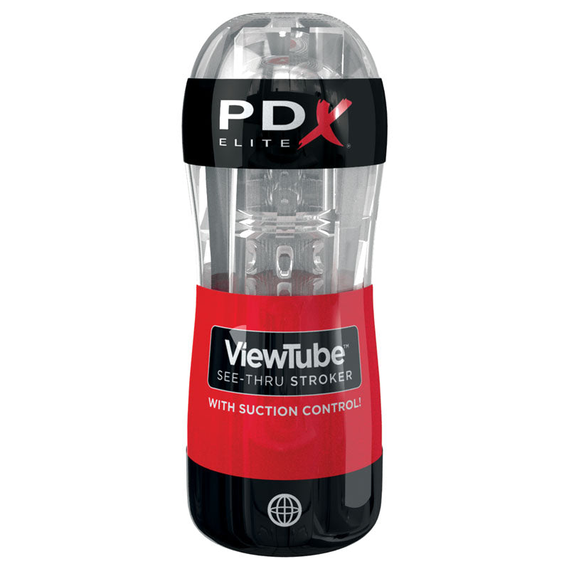 Pipedream Extreme Elite Viewtube Stroker Clear Strokers - Manual