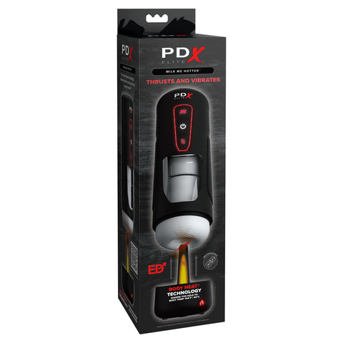 Pdx Elite Milk Me Hotter Thrusting Heating And Vibrating Auto Stroker Strokers - Auto