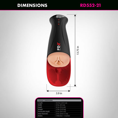 Pdx Elite Fap-O-Matic Pro Xl Light Usb Rechargeable Auto Stroker Strokers - Auto
