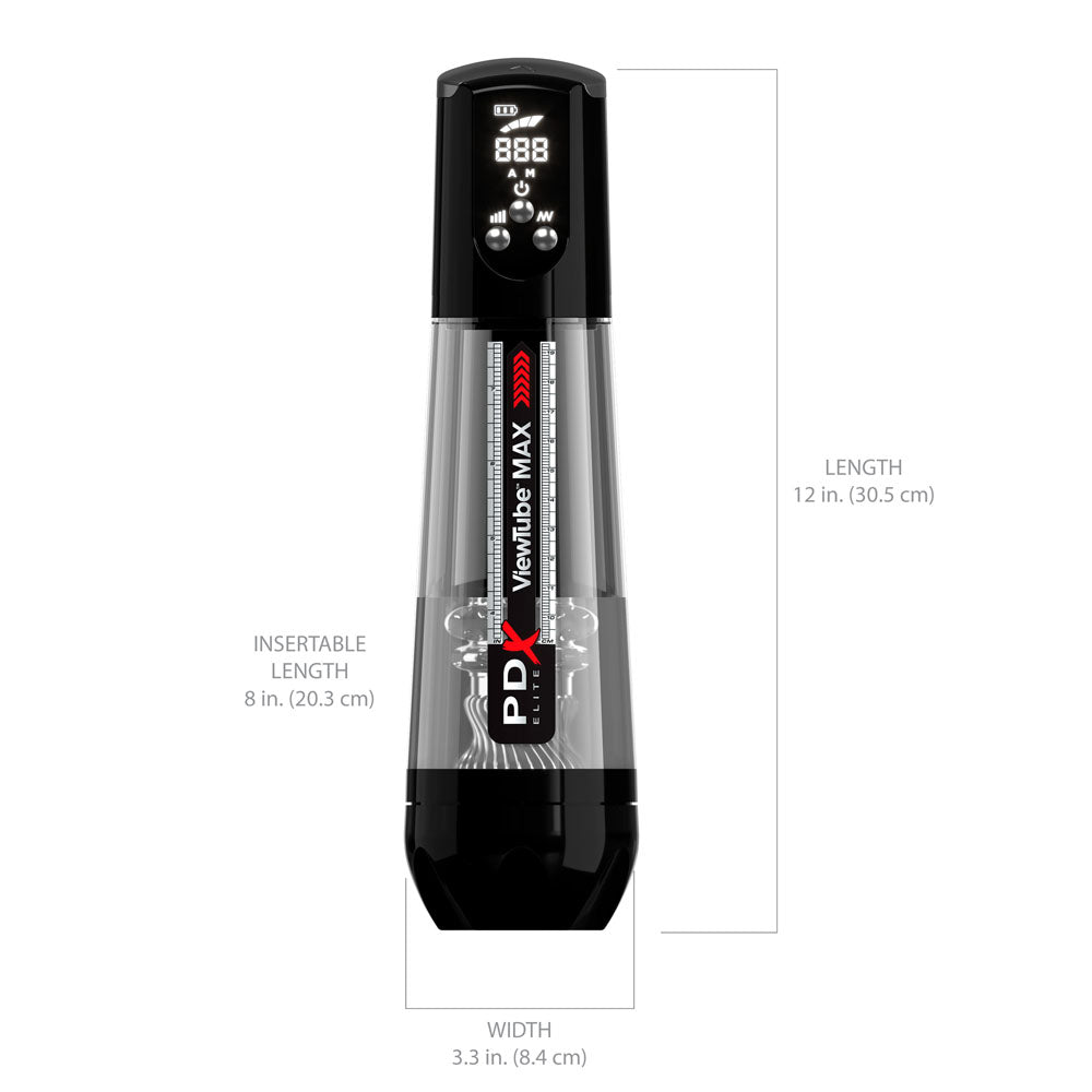 PDX Elite ViewTube Max Clear Suction Auto Stroker Male Masturbator > Sex Toys For Men > Masturbators > Vibrating