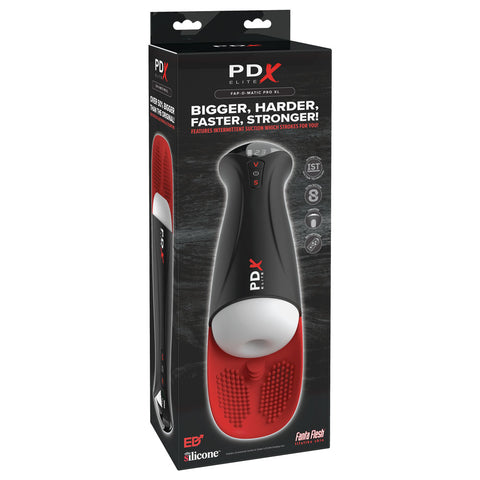 Pdx Elite Fap-O-Matic Pro Xl Red Usb Rechargeable Auto Stroker Strokers - Auto