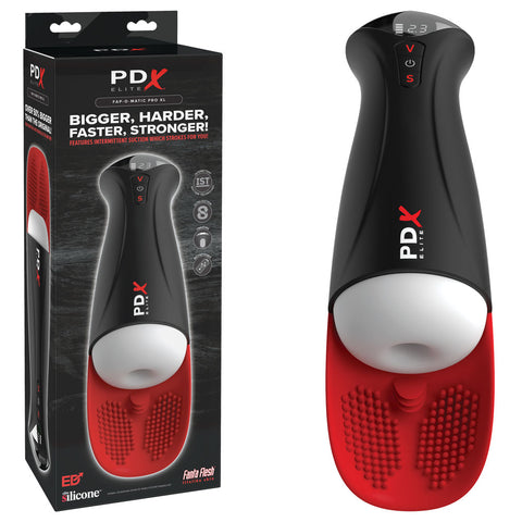 Pdx Elite Fap-O-Matic Pro Xl Red Usb Rechargeable Auto Stroker White Strokers - Auto