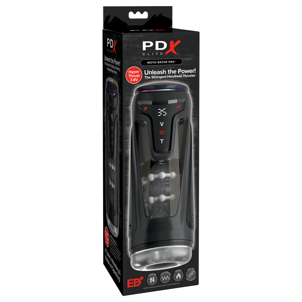 PDX Elite Moto-Bator Pro – USB Rechargeable Auto Stroker with Thrusting, Vibration, and Warming Functions > Sex Toys For Men > Masturbators Premium