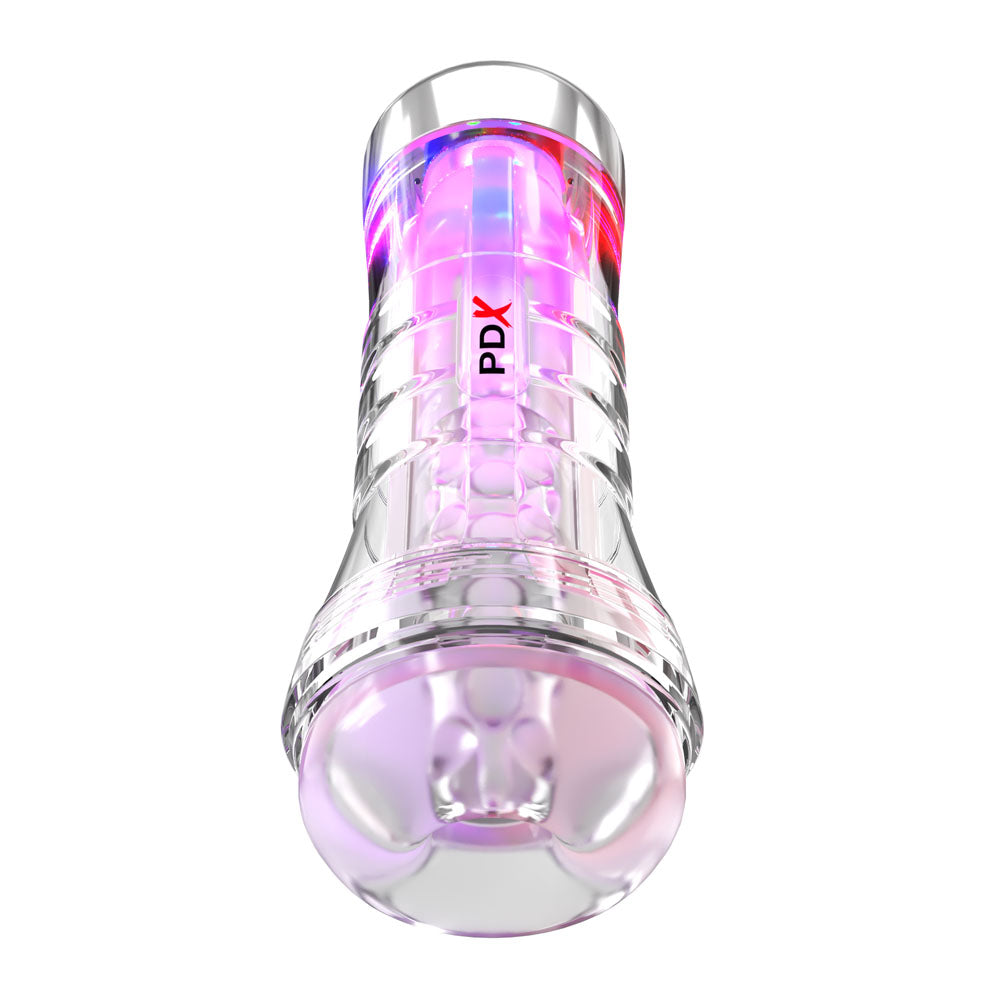 PDX Elite ViewTube XXL (Clear) – LED Stroker > Sex Toys For Men > Masturbators > Manual