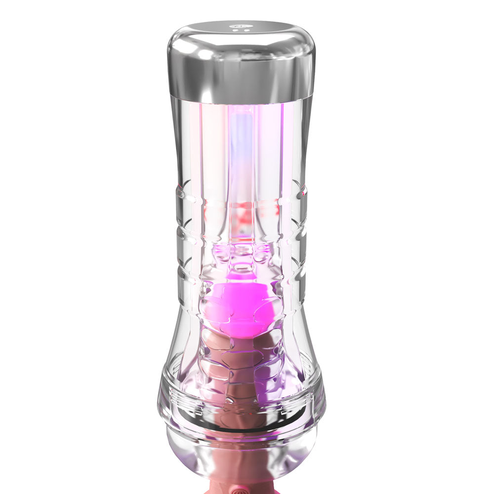PDX Elite ViewTube XXL (Clear) – LED Stroker > Sex Toys For Men > Masturbators > Manual