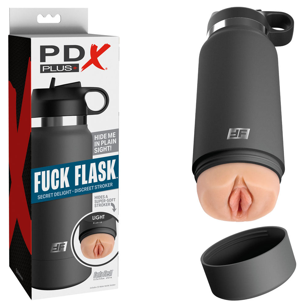 Pdx Plus Fuck Flask Secret Delight Discreet Stroker Gray Strokers - Manual