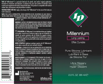 ID Millennium Silicone Lubricant 2.2 Oz – Long-Lasting Silicone Lubricant > Lube > Silicone