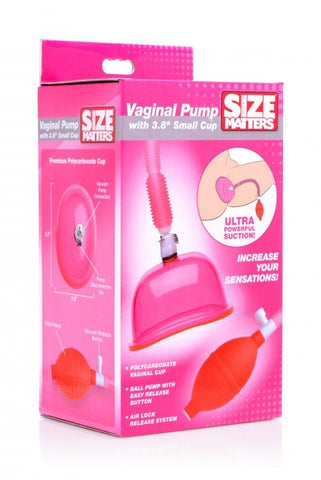 Vaginal Pump with 3.8 Inch Small Cup for Erotic Enhancement Pink PUMPS