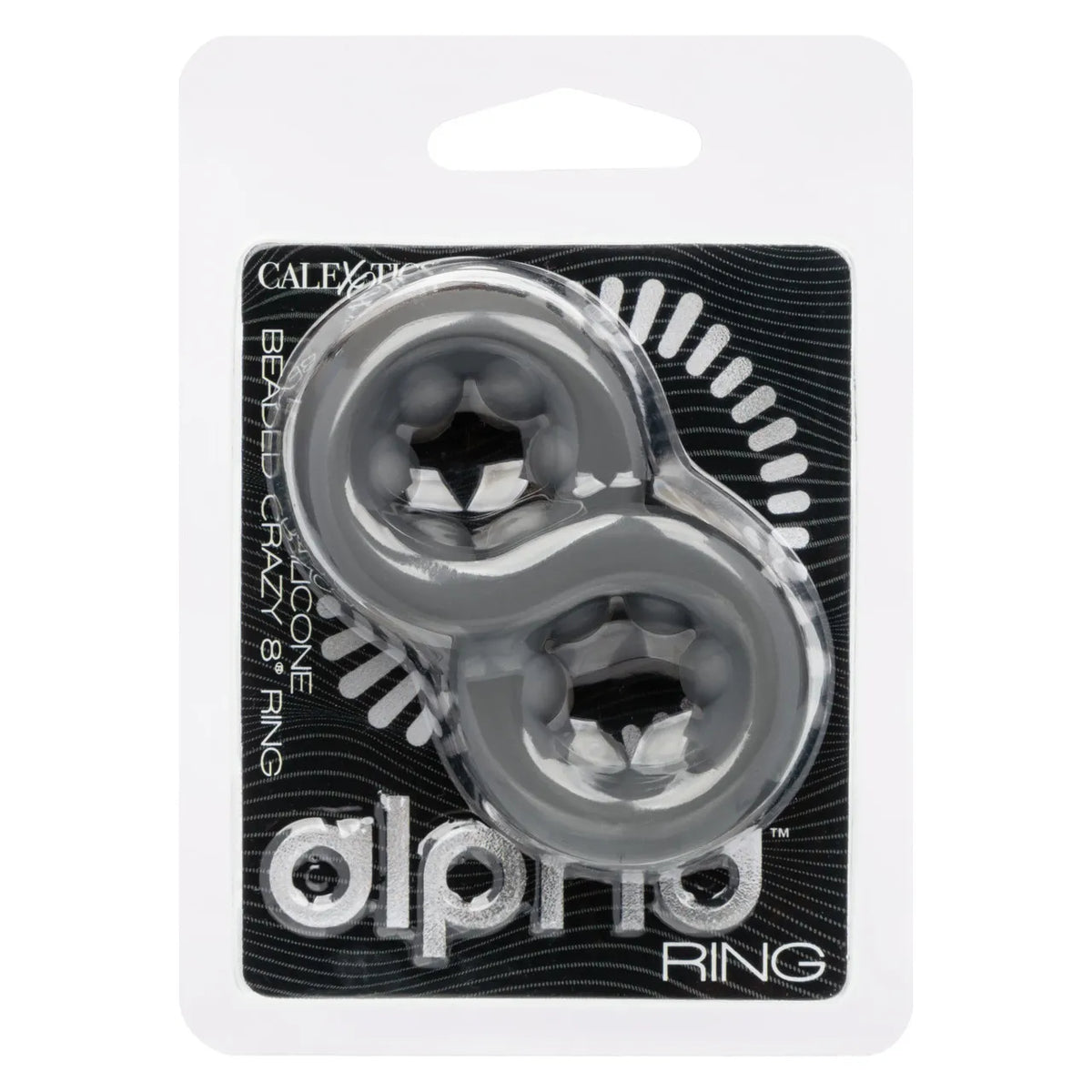 Alpha Crazy 8 Beaded Ring – Liquid Silicone Enhancer Gray > Cock Ring > Single