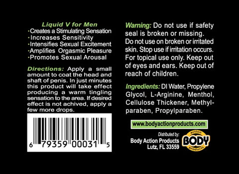 Liquid V for Men – Stimulating Gel 0.5 Oz > Essentials > Mens Enhancers