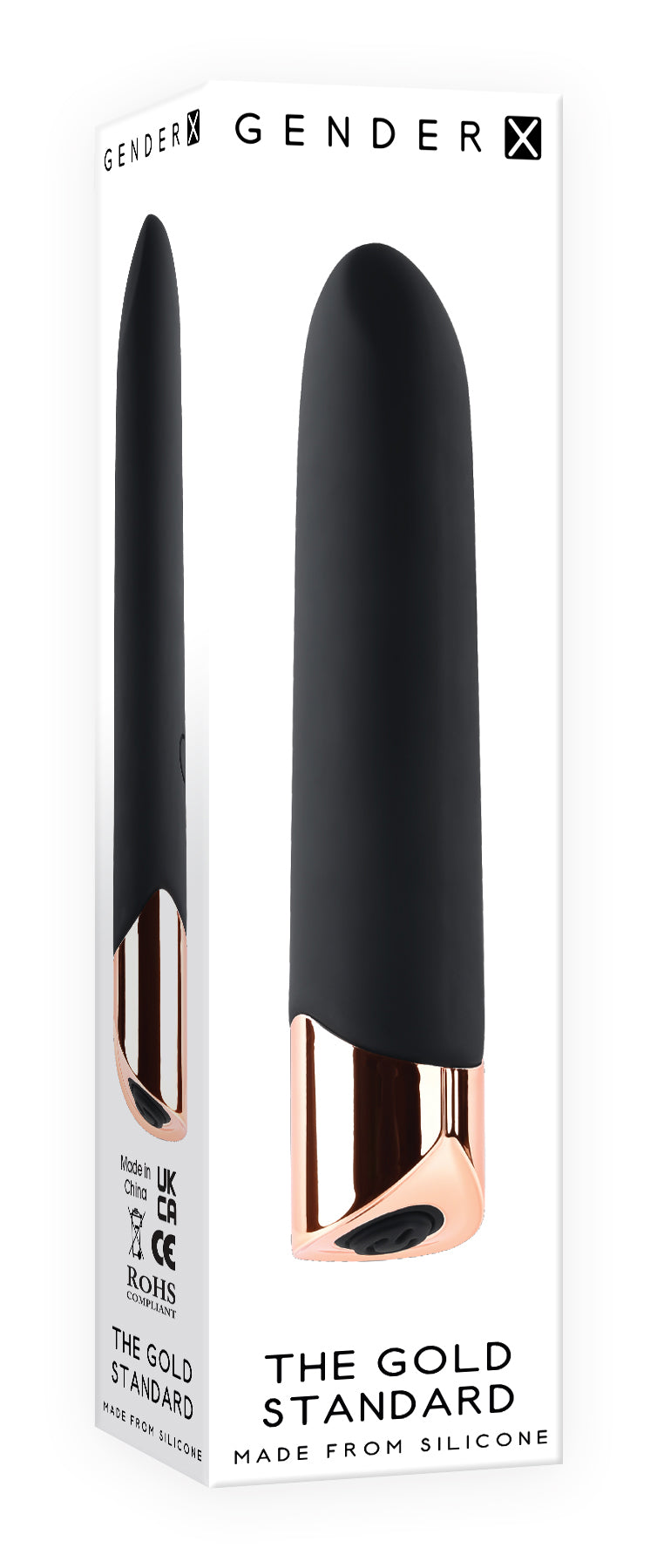 Gender X The Gold Standard Rose Gold 10 cm USB Rechargeable Bullet Vibrator BULLETS