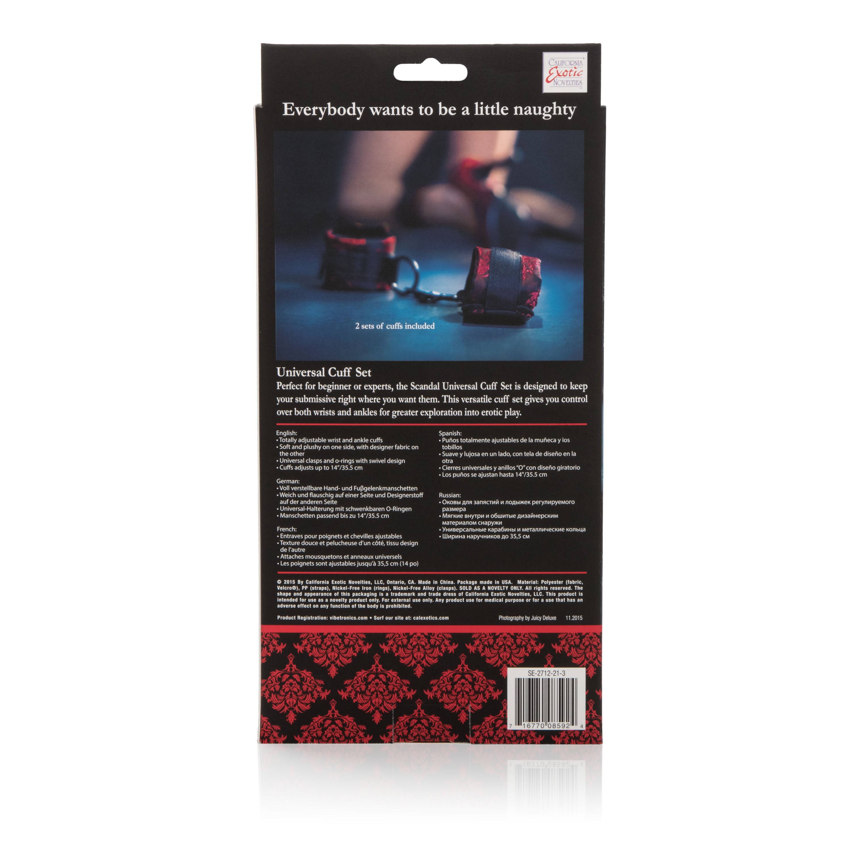 CalExotics Scandal Universal Cuff Set – Adjustable Wrist and Ankle Restraints > Bondage Gear > Restraints