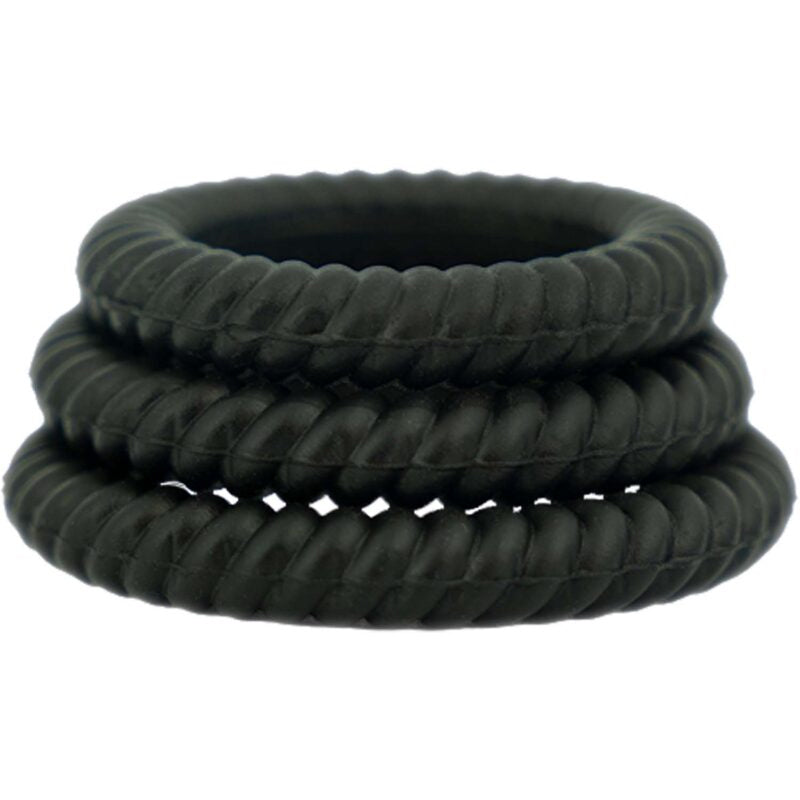 Ram Ultra Black Silicone Cock Ring Set > Cock Ring > Sets