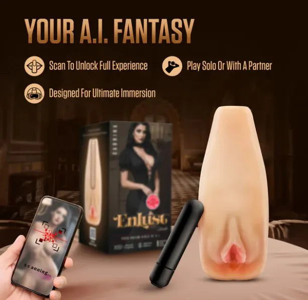 Enlust Sabrina – Male Masturbator With Bullet Vibrator > Sex Toys For Men > Masturbators > Vibrating