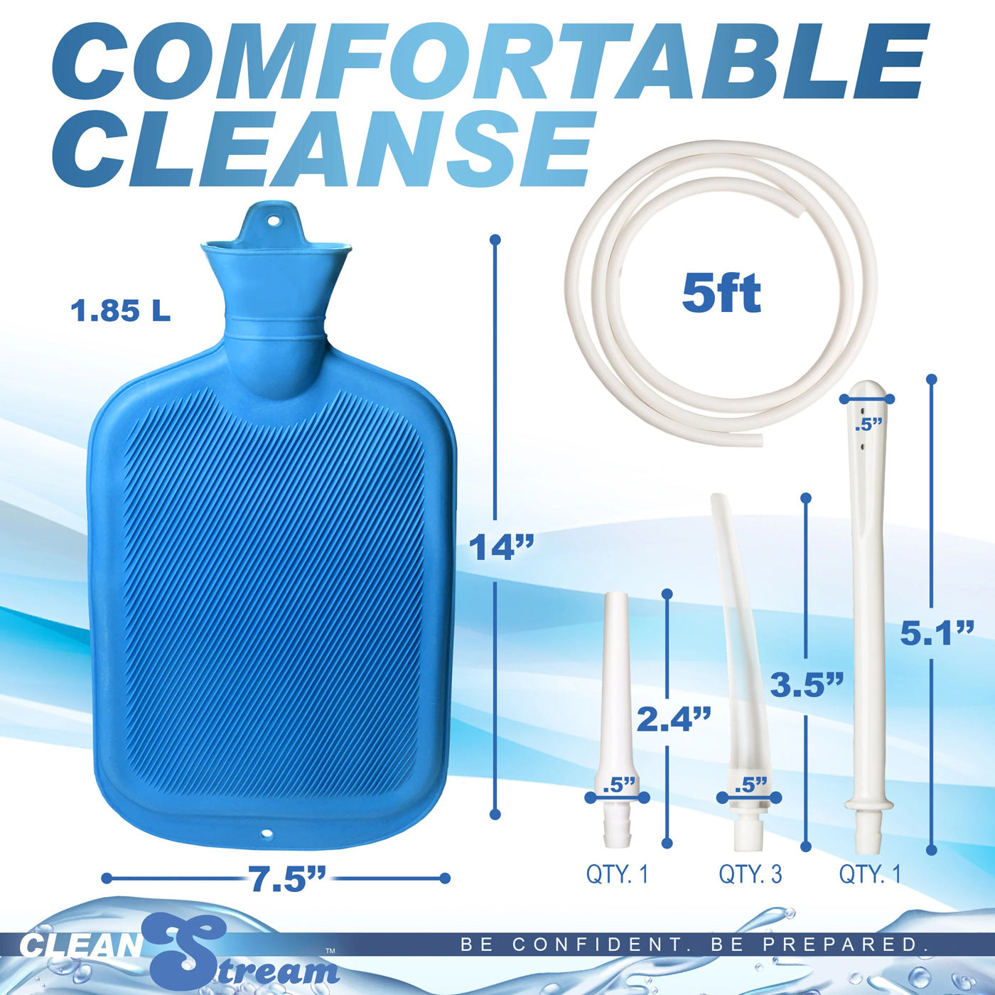 Deluxe Shower Enema Bag and Nozzle Kit for Comfortable Cleansing Experience Douches