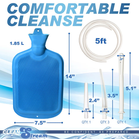 Deluxe Shower Enema Bag and Nozzle Kit for Comfortable Cleansing Experience Douches