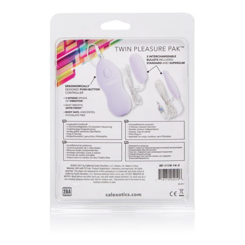 Twin Pleasure Pack Purple Magic Bullet and Slim Vibrator Set BULLETS & EGGS