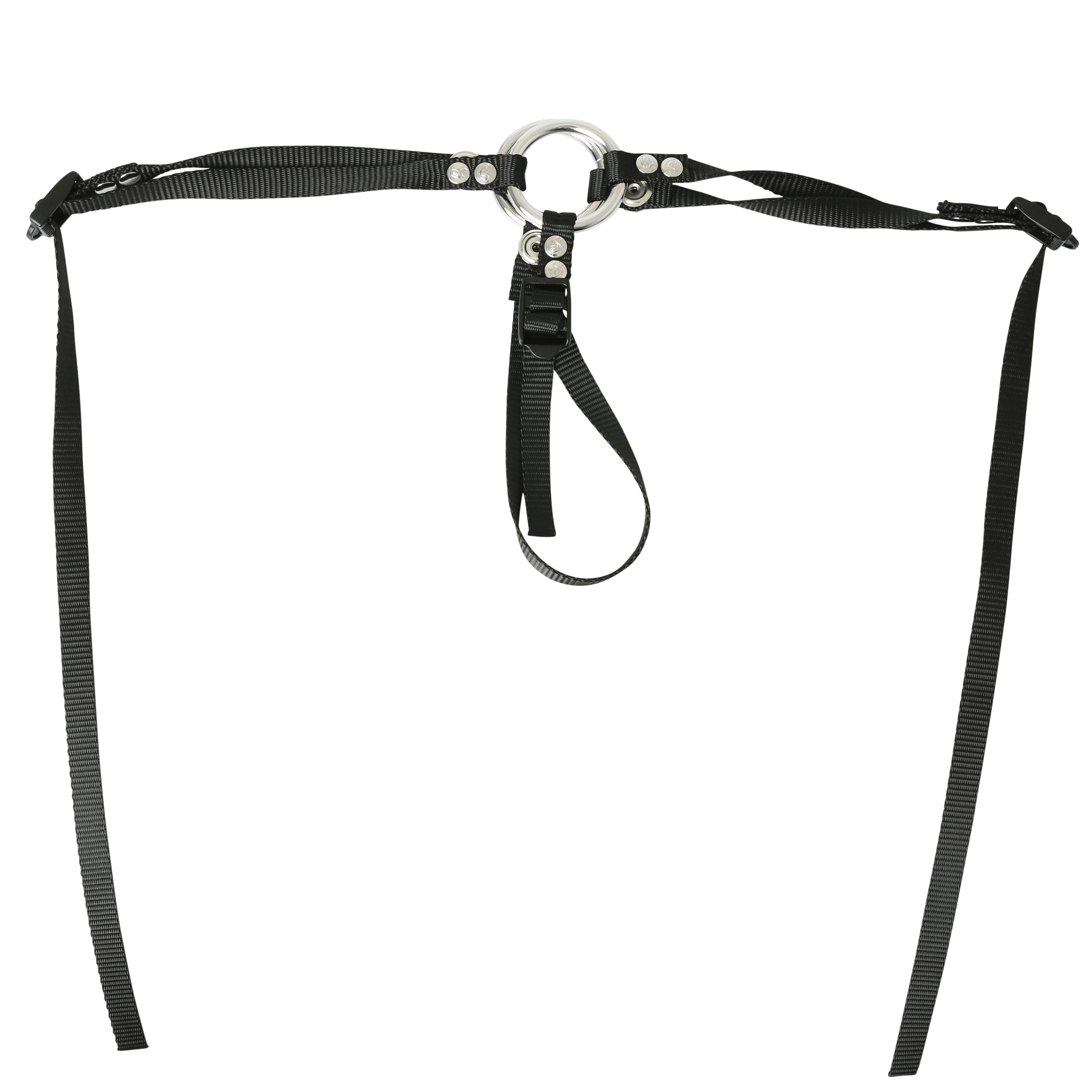 Bare As You Dare Strap-On Harness Black Adjustable Adult Toy Harnesses & Strap-Ons