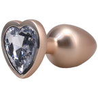 Booty Bling Metal Heart Plug (Gold) – Medium Metal Butt Plug > Anal Range > Jewel Butt Plugs