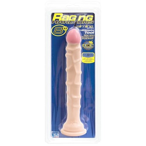 Raging Hard Ons Slimline 8 Inch Suction Cup Dong White Dongs Realistic
