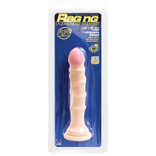 Raging Hard-Ons Slimline 5.5 Inch (Vanilla) – Slim Suction Cup Dong > Dildos > Slim Dildos