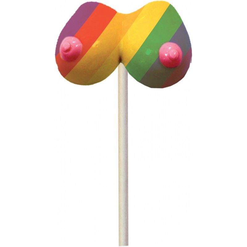 Rainbow Boobie Candy Pop – Multi-Flavored Edible Candy > Novelties > Candy & Edible Items