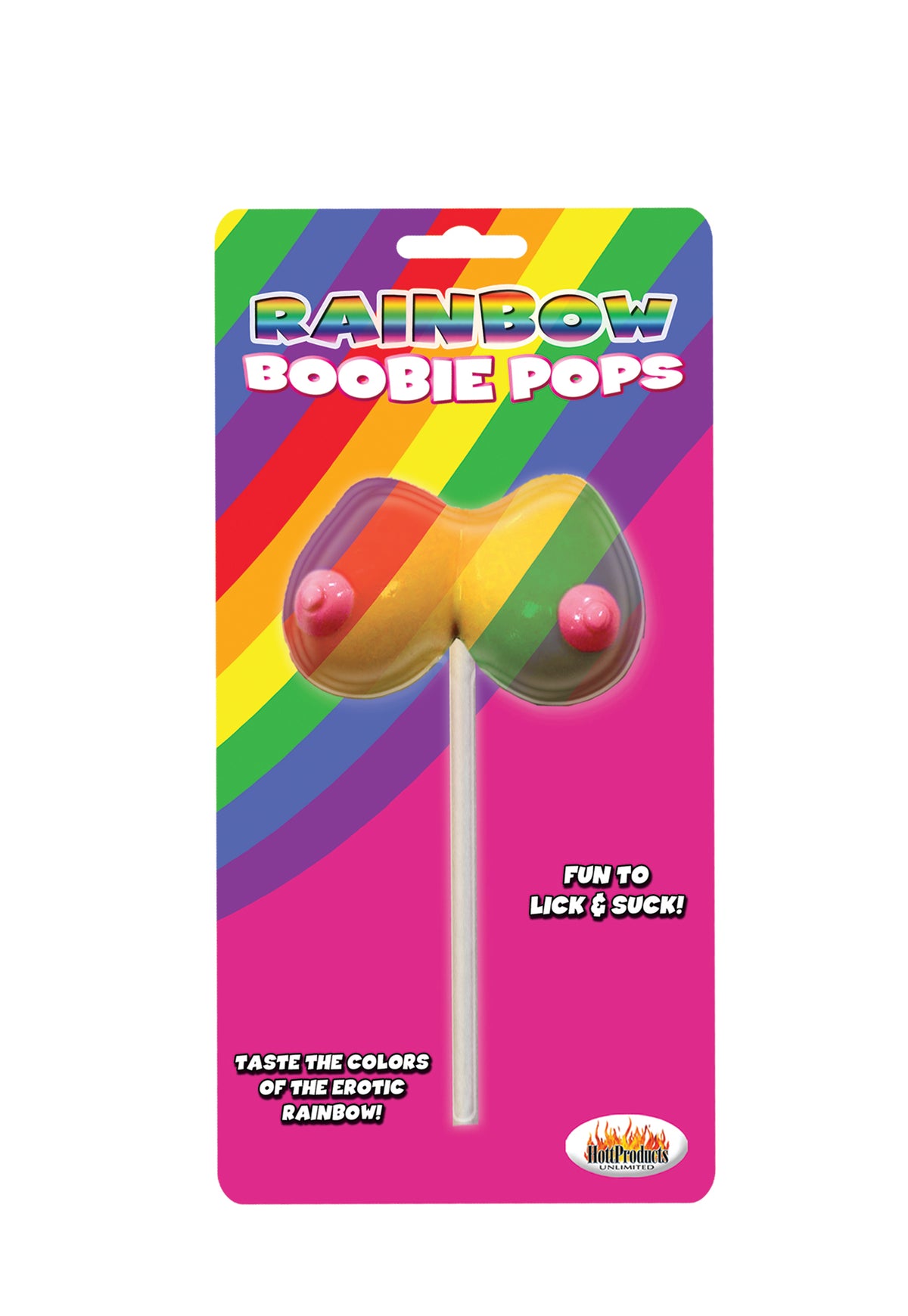 Rainbow Boobie Candy Pop – Multi-Flavored Edible Candy > Novelties > Candy & Edible Items