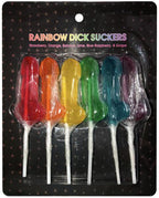 Rainbow Flavored Dick Shaped Suckers Set of Six Adult Candy > Novelties > Candy & Edible Items
