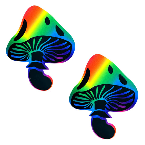 Rainbow Psychedelic Toadstool Nipple Cover Pasties Set Pasties