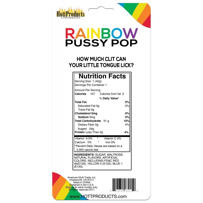 Rainbow Pussy Pop – Multi-Flavored Erotic Candy Lollipop > Relaxation Zone > Edible Treats